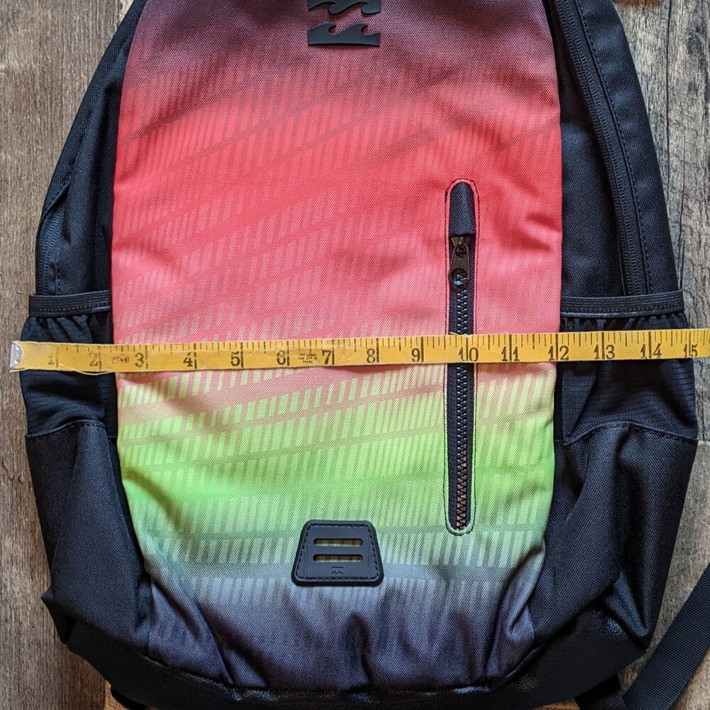 Billabong Command Lite Backpack Neon Red Green Black - Picture 6 of 6